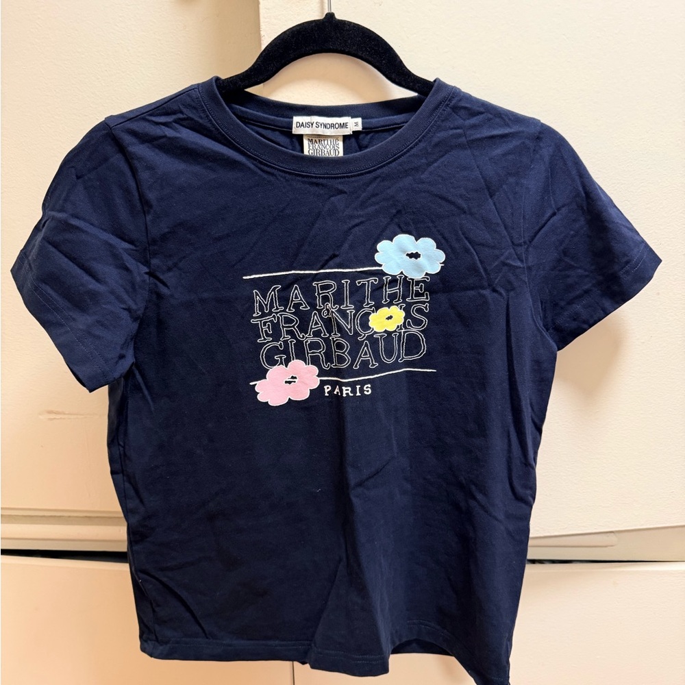 Marithe Francois Girbaud Women’s Navy Blue T-Shirt